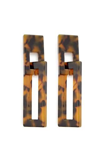 Forever21 Tortoise Geo Drop Earrings