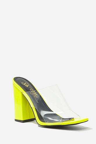 Forever21 Faux Patent Leather Cutout Heels