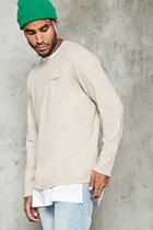 21 Men Men's  Long-sleeve Raw Pocket Tee
