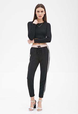 Forever21 Striped Woven Joggers