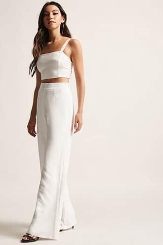Forever21 Cutout Crop Top & Pant Set