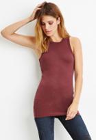 Love21 Women's  Contemporary Semi-sheer Longline Tank