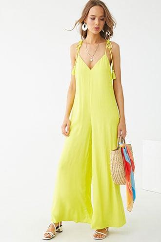 Forever21 Tasseled Self-tie Cami Jumpsuit
