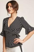 Forever21 Stripe Wrap Top