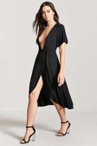 Forever21 Ribbed Plunging Wrap-front Dress
