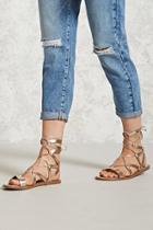Forever21 Metallic Ankle-wrap Sandals