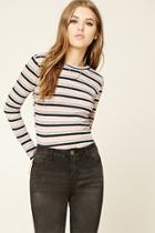 Forever21 Ribbed Stripe Knit Top