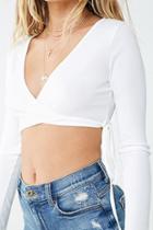 Forever21 Ribbed Wrap Crop Top