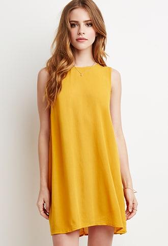 Forever21 Crinkled Mini Shift Dress