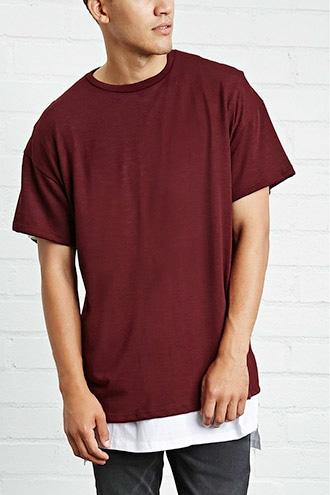 21 Men Men's  Burgundy Thread Workshop Knit Tee