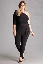 Forever21 Plus Size One-shoulder Jumpsuit