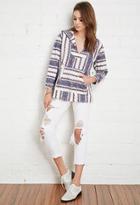 Forever21 Tribal Print Baja Hoodie