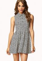 Forever21 Static Print Fit & Flare Dress