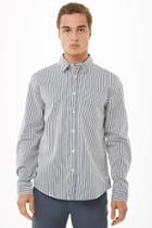 Forever21 Fitted Striped Shirt