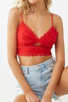 Forever21 Eyelet Lace Cropped Cami