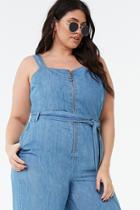 Forever21 Plus Size Belted Denim Overalls