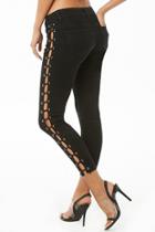 Forever21 Side Lace-up Skinny Jeans