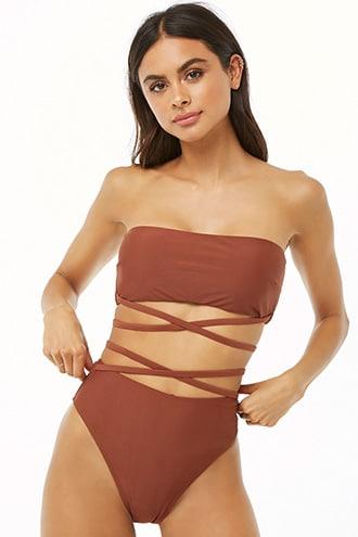 Forever21 Strappy High-waist Bikini Bottoms