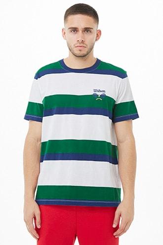 Forever21 Wilson Striped Tennis Graphic Tee