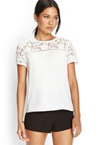 Forever21 Floral Lace Woven Top