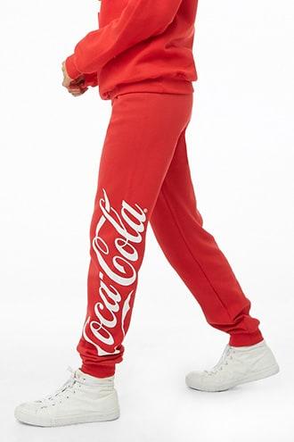 Forever21 Coca-cola Fleece Joggers