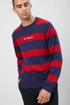 Forever21 No Privacy Graphic Striped Sweater