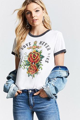 Forever21 True Love Ringer Tee