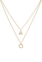 Forever21 Circle Triangle Layered Necklace