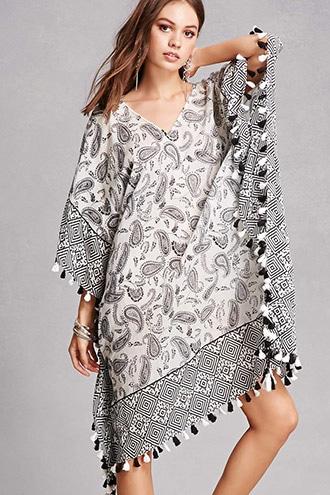 Forever21 Paisley Print Poncho Dress