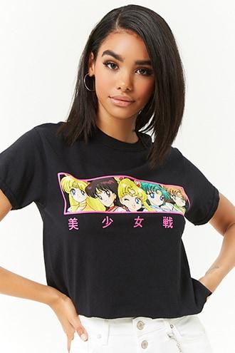 Forever21 Sailor Moon Graphic Cropped Tee