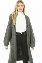 Forever21 Cable Knit Longline Cardigan
