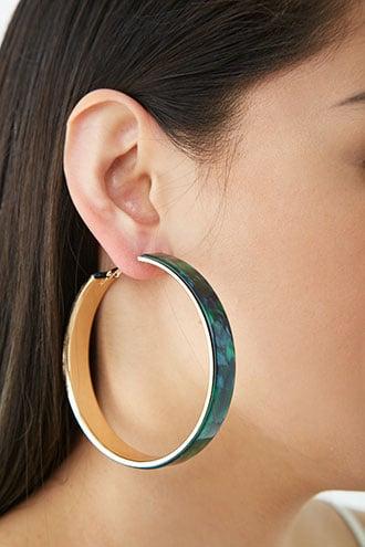 Forever21 Marbled Hoop Earrings