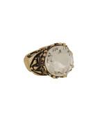 Etched Rhinestone Ring