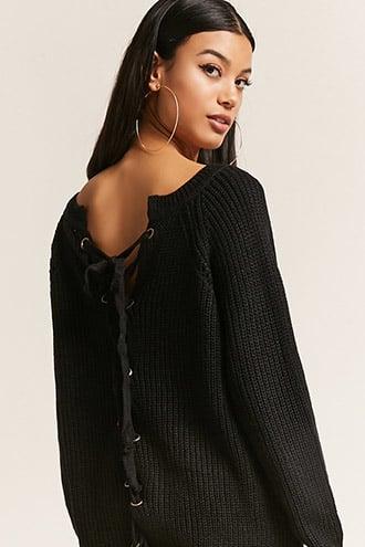 Forever21 High-low Lace-up Top