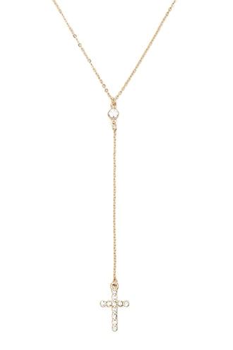 Forever21 Drop Chain Cross Necklace