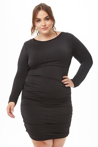 Forever21 Plus Size Open-back Ruched Dress