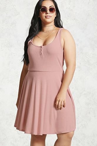 Forever21 Plus Size Ribbed Skater Dress