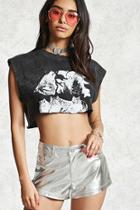 Forever21 Metallic Faux Leather Shorts