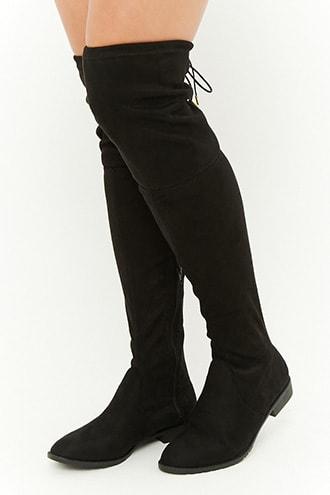 Forever21 Yoki Faux Suede Over-the-knee Boots