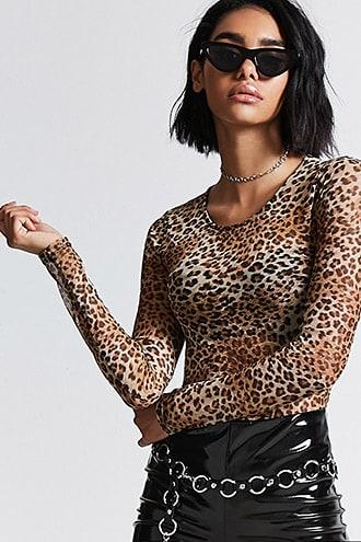 Forever21 Leopard Crop Top