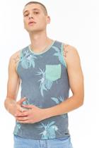 Forever21 Ocean Current Tropical Print Tank Top