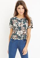 Forever21 Watercolor Floral Boxy Top