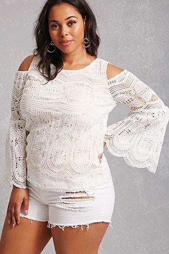 Forever21 Soieblu Open-shoulder Top