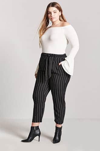 Forever21 Plus Size Stripe Woven Pants