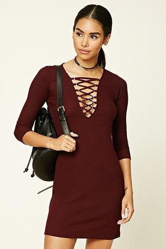 Forever21 Crisscross-front Bodycon Dress
