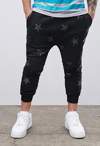 21 Men Sky Culture Star Print Sweatpants