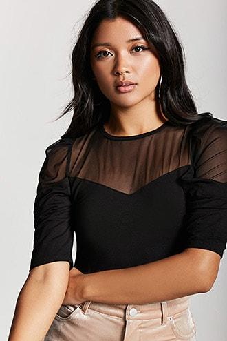Forever21 Mesh Panel Top