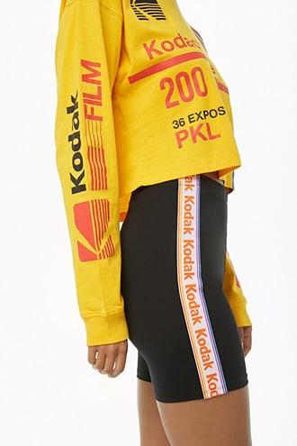 Forever21 Kodak Logo Biker Shorts