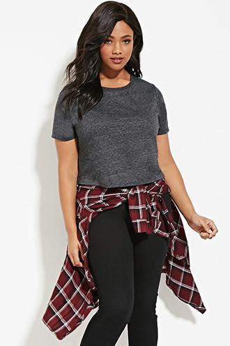 Forever21 Plus Women's  Plus Size Slub Knit Tee