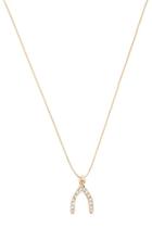 Forever21 Rhinestone Wishbone Pendant Necklace